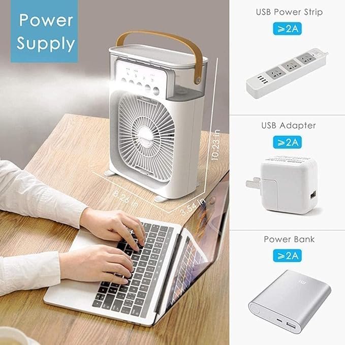 Portable USB Mini Air Cooler Fan with Water Tank